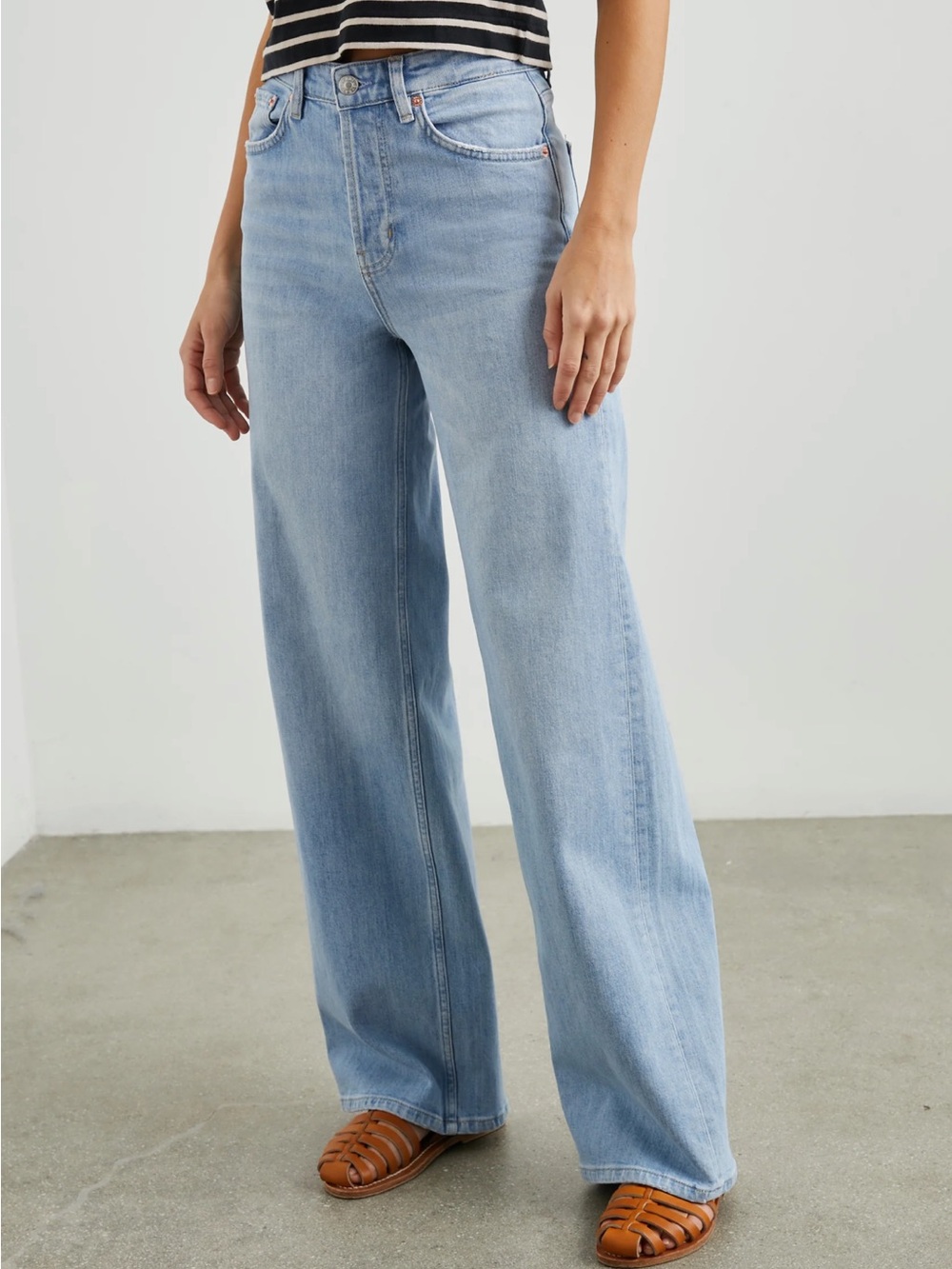 Rails Getty High Rise Wide Leg Jeans in Blue Mist